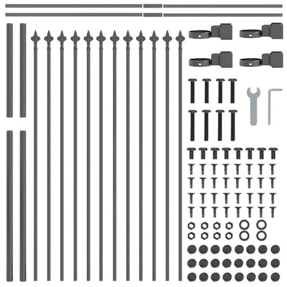 vidaXL Garden Fence WOERDEN 9 pcs 15.3 x 1.2 m Powder-coated Steel 6