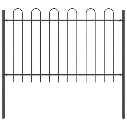 vidaXL Garden Fence BOXTEL 9 pcs 15.3 x 1 m Powder-coated Steel Grey 5