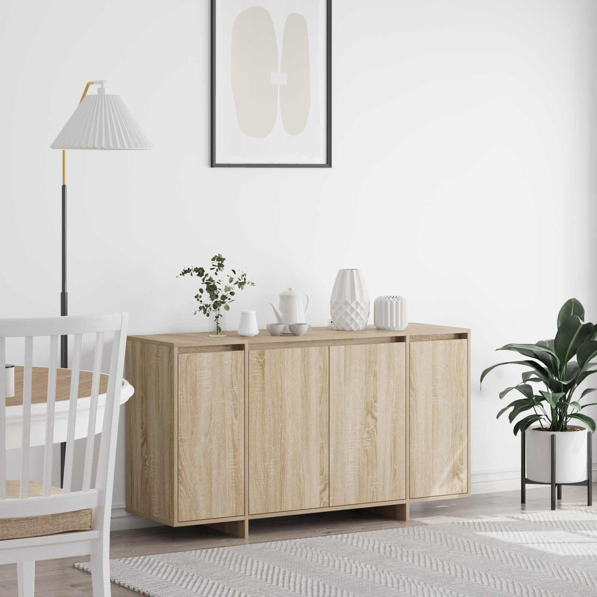 Sideboard 135 x 41 x 75 cm Engineered Wood Sonoma oak