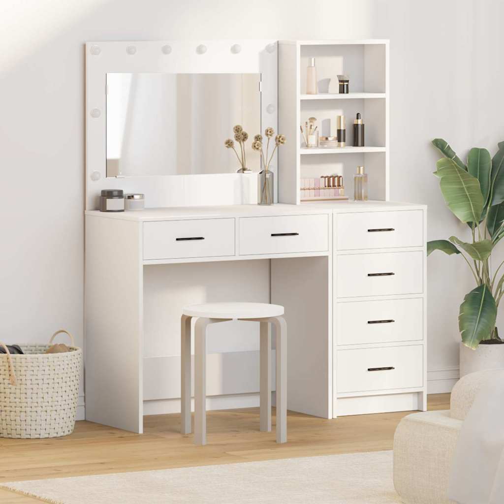 Dressing Table 2 pcs Brown 78.5 x 41 x 135 cm Engineered Wood White