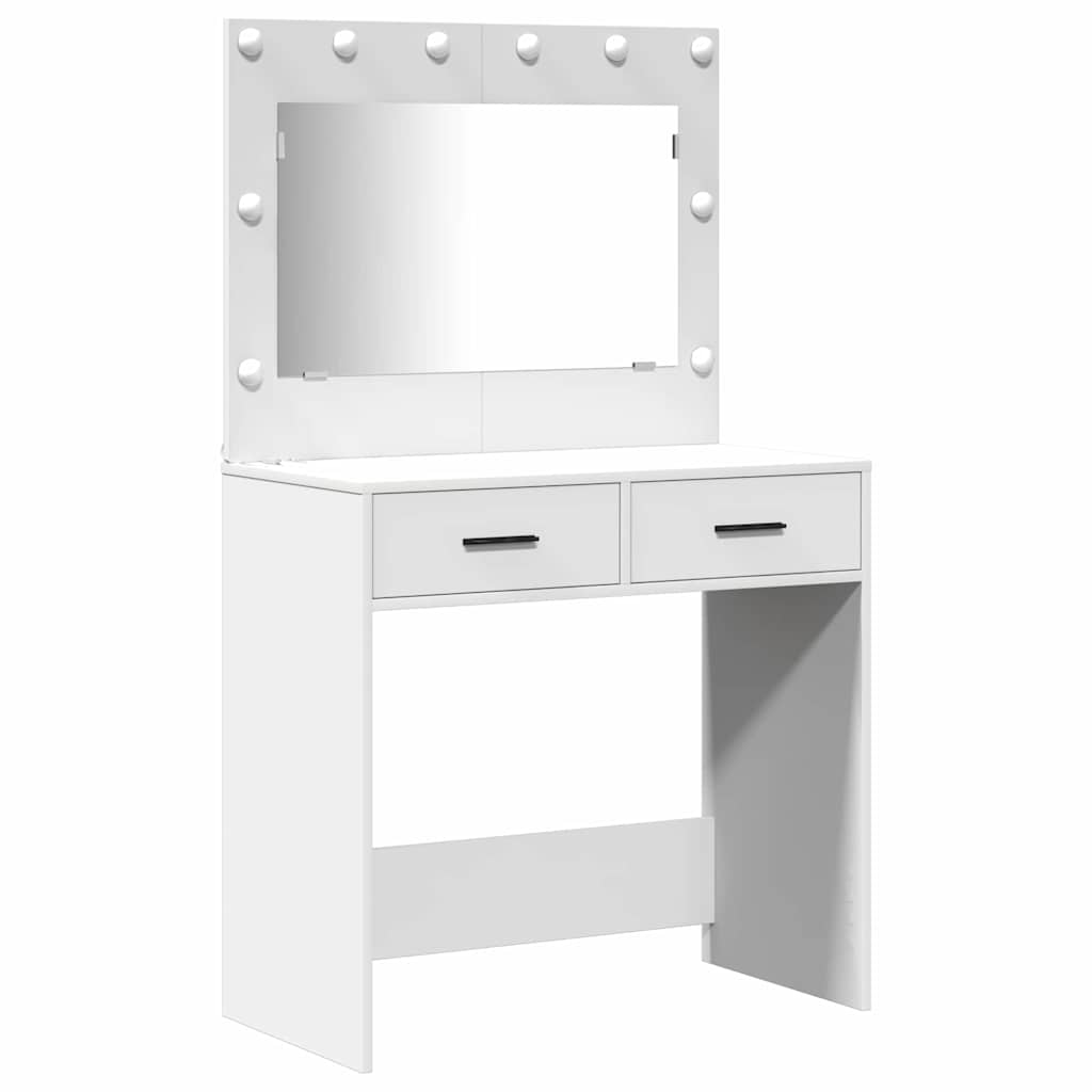 Dressing Table 2 pcs Brown 78.5 x 41 x 135 cm Engineered Wood White