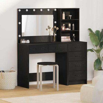 Dressing Table 2 pcs Brown 78.5 x 41 x 135 cm Engineered Wood Black oak