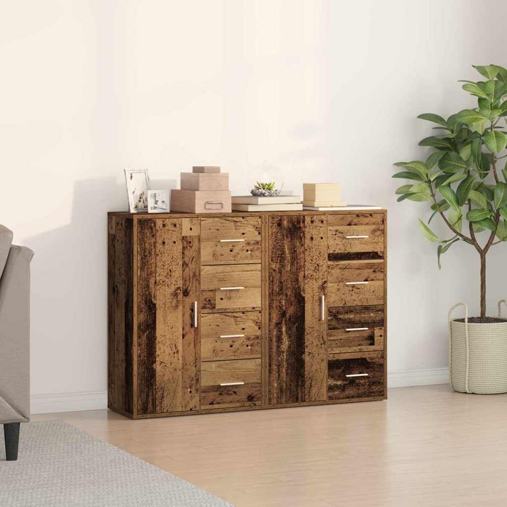 Sideboards 2 pcs 60x31x84 cm Engineered Wood Old wood