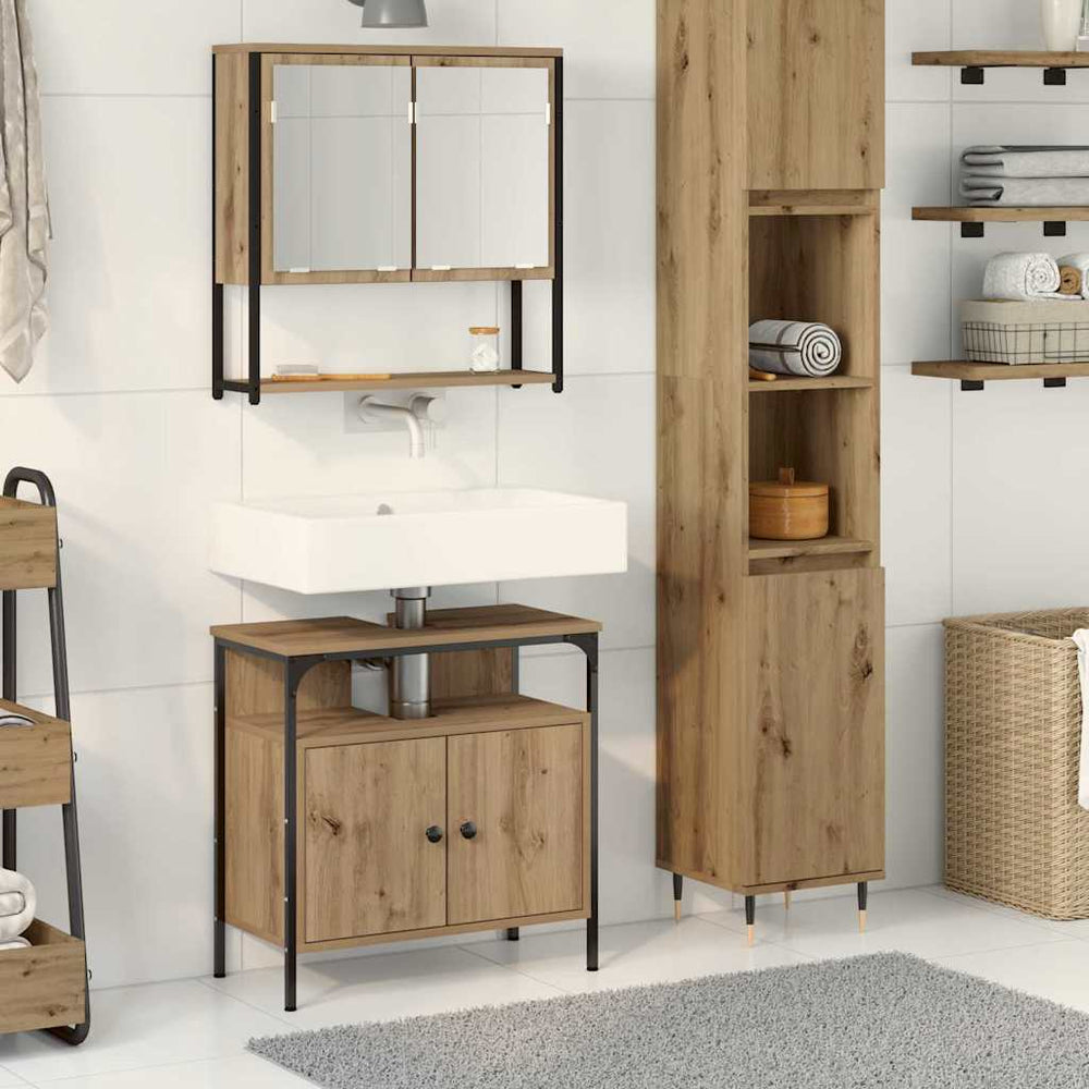 vidaXL 2 Piece Bathroom Furniture Set Engineered Wood