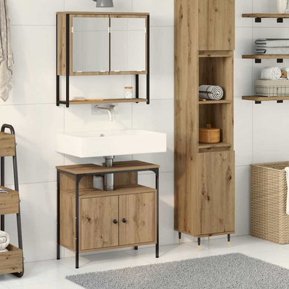 2 Piece Bathroom Furniture Set Engineered Wood Artisan oak