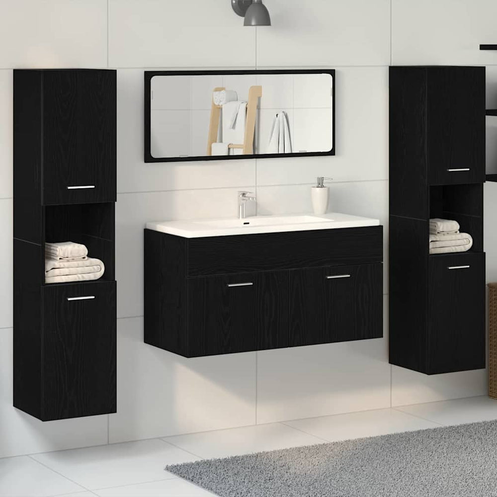 vidaXL Bathroom Furniture Set Engineered Wood 90 x 38.5 x 46 cm