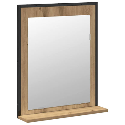 2 Piece Bathroom Cabinet Set Engineered Wood Artisan oak