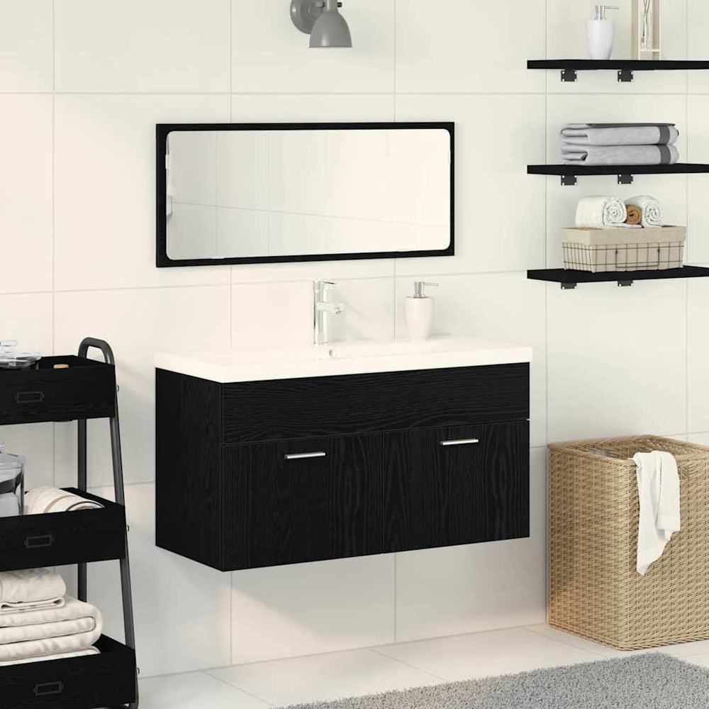 vidaXL Bathroom Furniture Set Engineered Wood 90 x 38.5 x 46 cm