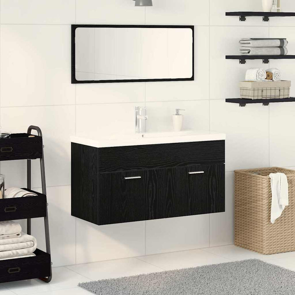 vidaXL Bathroom Furniture Set Engineered Wood 90 x 38.5 x 46 cm