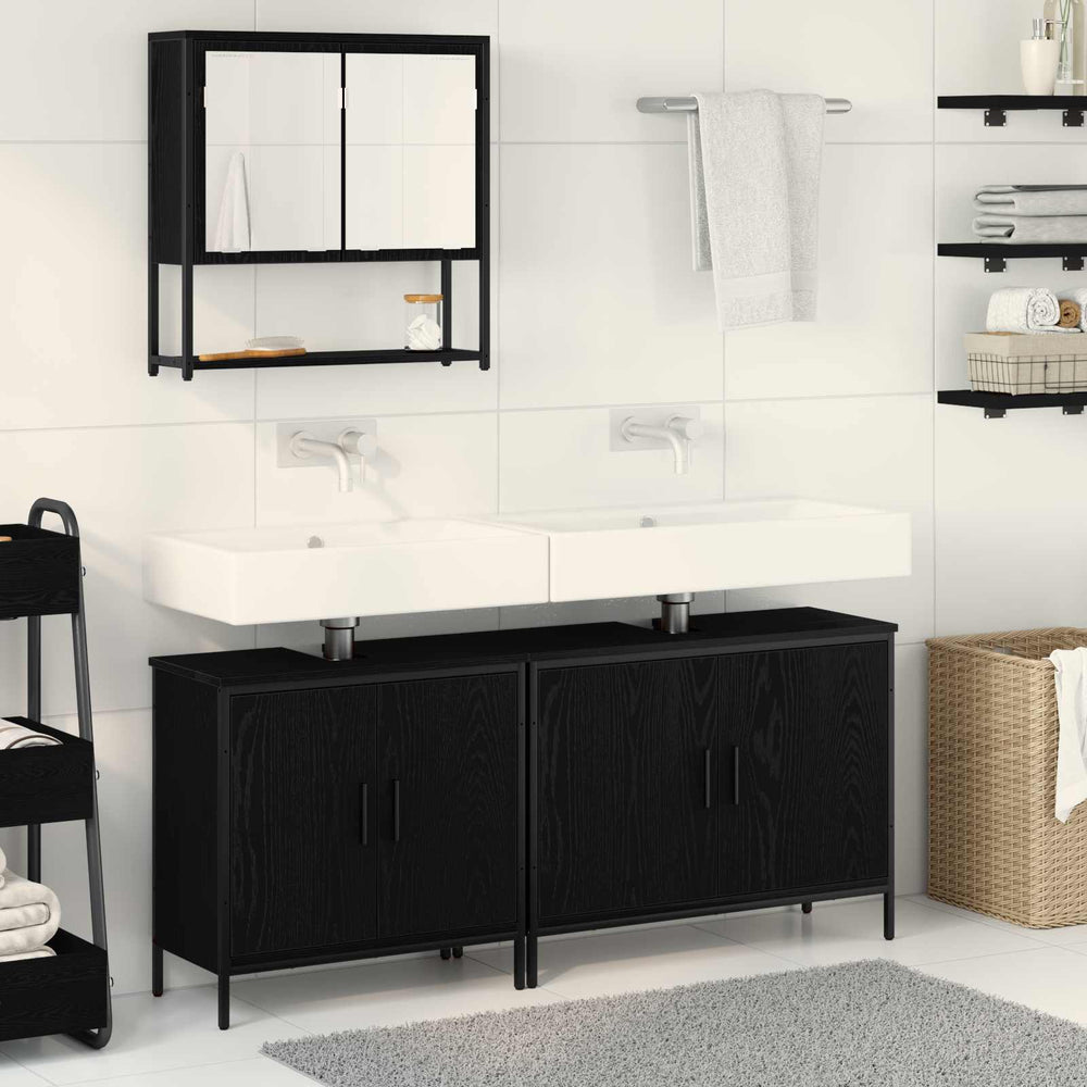 vidaXL 3 Piece Bathroom Furniture Set Engineered Wood