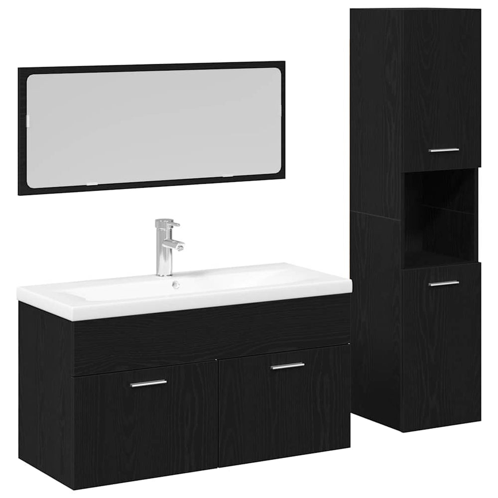 vidaXL Bathroom Furniture Set Engineered Wood 90 x 38.5 x 46 cm