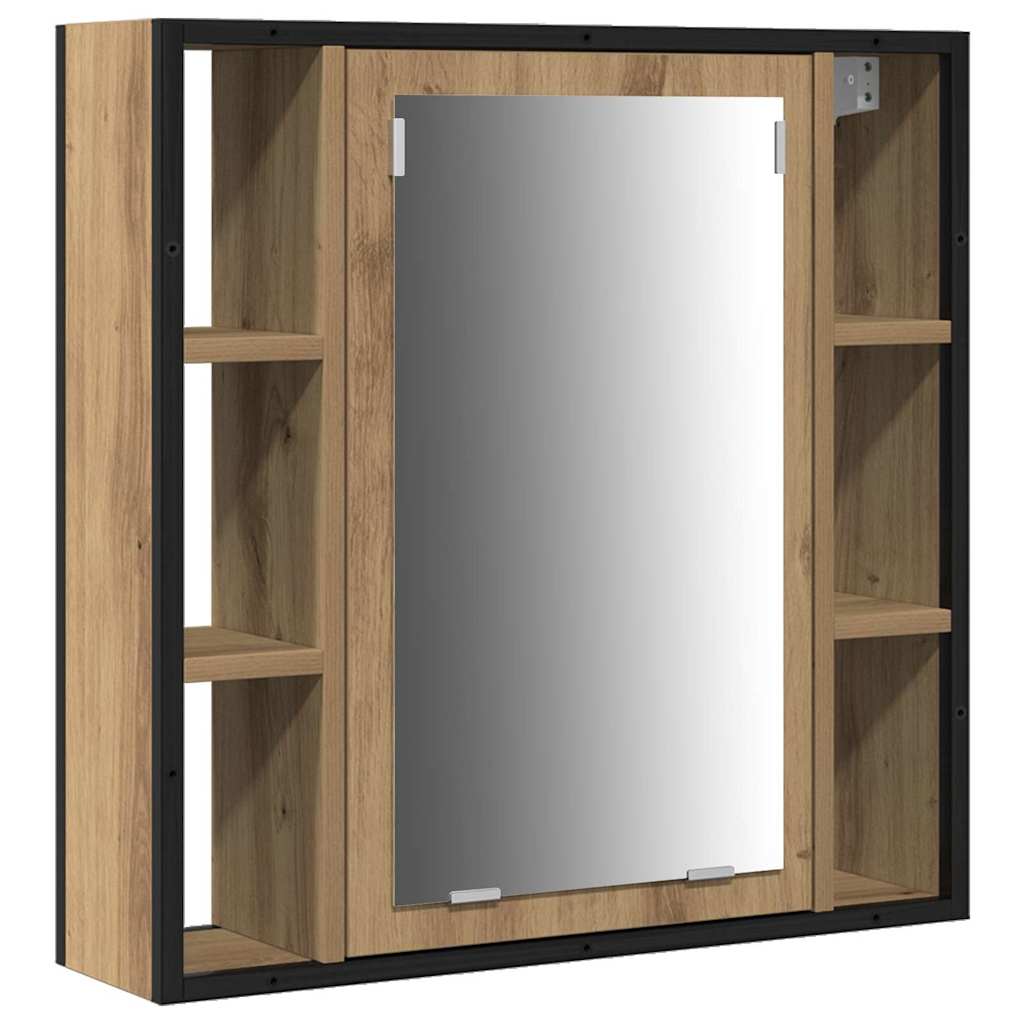 4 Piece Bathroom Cabinet Set Engineered Wood Artisan oak