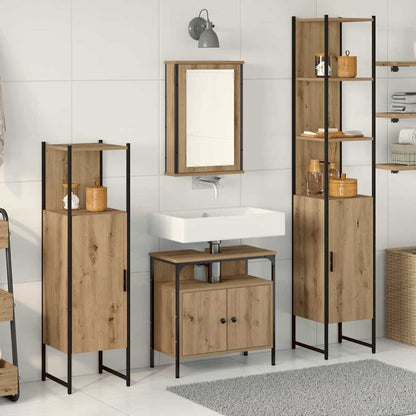 Bathroom Furniture Set 4 pcs Engineered Wood Artisan oak