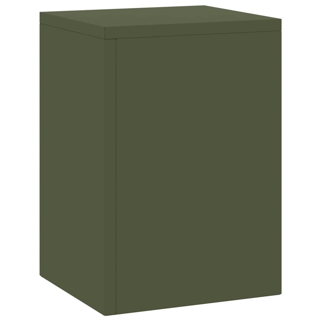 Plant Stand 2 pcs 30 x 30 x 40 cm Steel Olive Green 2x (24 x 24 x 35 cm)