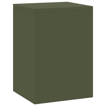 Plant Stand 2 pcs 30 x 30 x 40 cm Steel Olive Green 2x (24 x 24 x 35 cm)