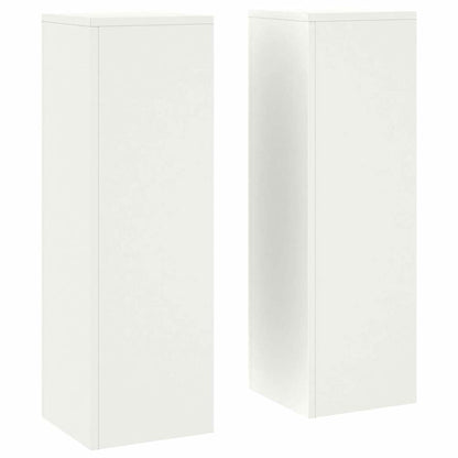 Plant Stand 30 x 30 x 40 cm Steel White 2x (24 x 24 x 75 cm)