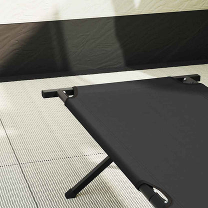Folding Camping Bed 193 x 69 x 45 cm Oxford fabric 2 pcs Black