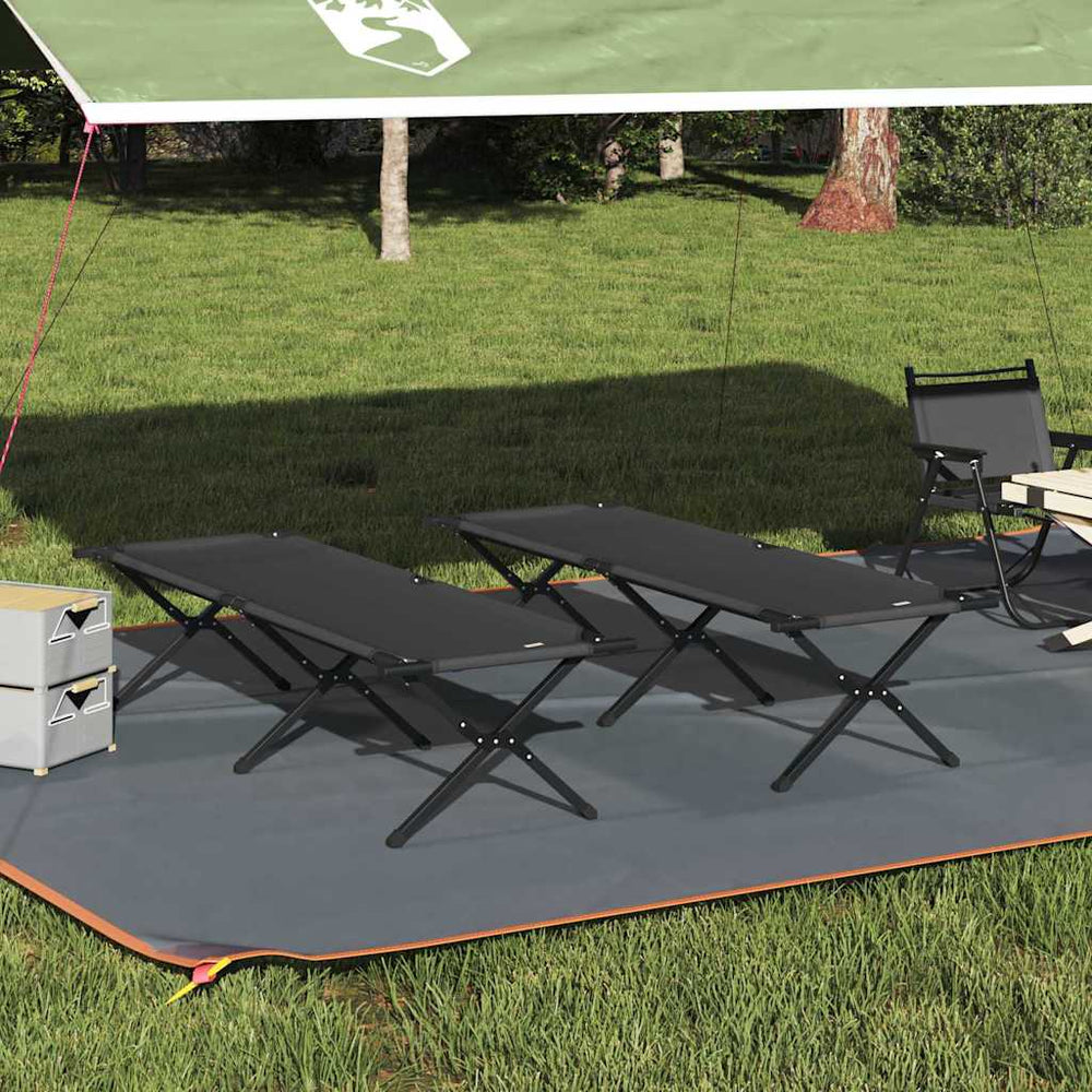 vidaXL Folding Camping Bed 193 x 69 x 45 cm Oxford fabric 2 pcs