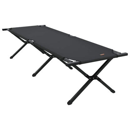 Folding Camping Bed 193 x 69 x 45 cm Oxford fabric 2 pcs Black