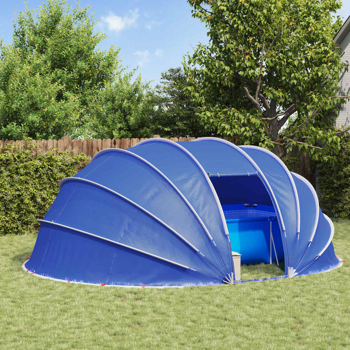 Pool Tent Dome 538 x 440 x 204 cm Azure blue