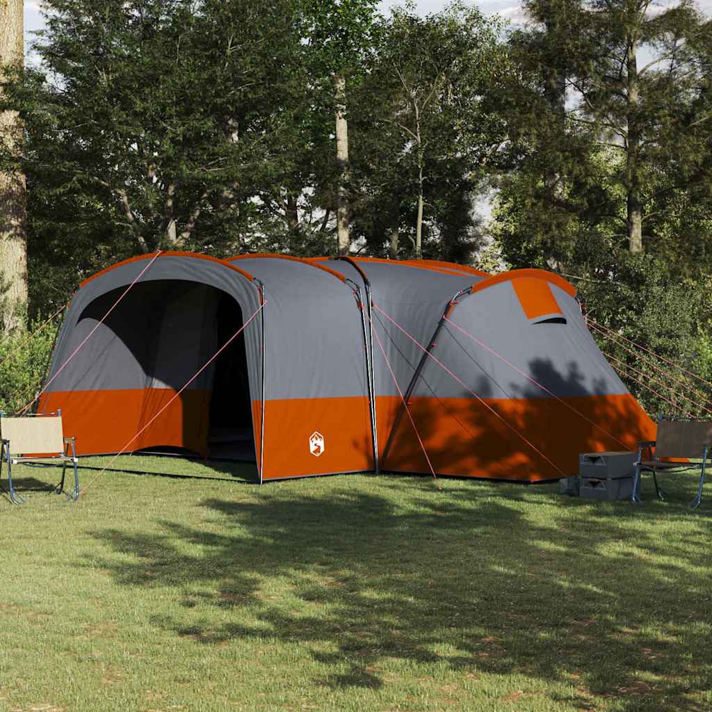 vidaXL Family Tent 12-Person 12-Person Grey and Orange 1