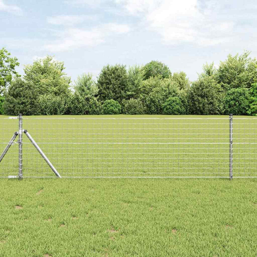 vidaXL Euro Fence 0.4 x 50 m PVC-coated iron Galvanised Steel