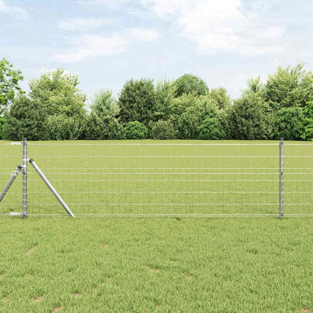 Euro Fence 0.4 x 50 m PVC-coated iron Galvanised Steel 0.6 m 50 x 100 mm