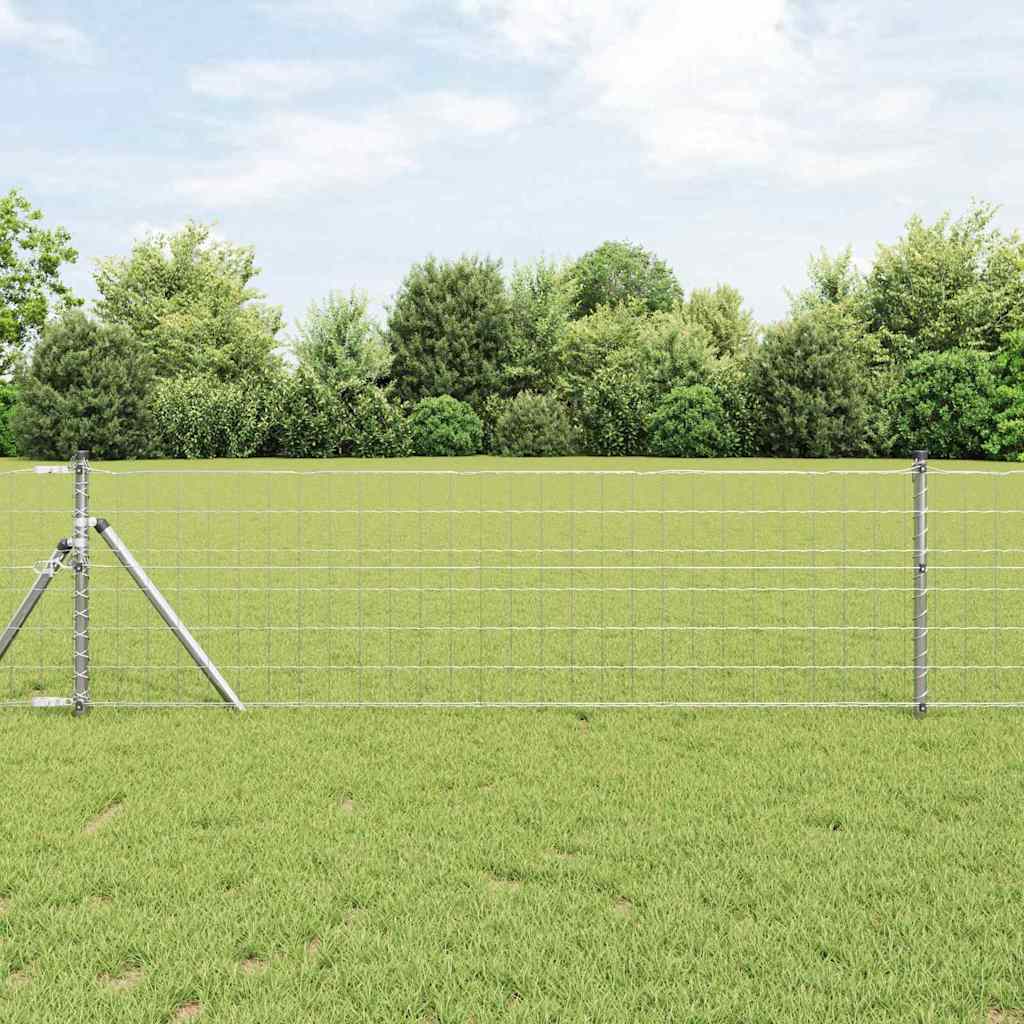 Euro Fence 0.4 x 50 m PVC-coated iron Galvanised Steel 0.4 m 75 x 100 mm