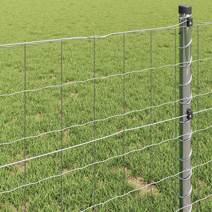 Euro Fence 0.4 x 50 m PVC-coated iron Galvanised Steel 0.6 m 75 x 100 mm