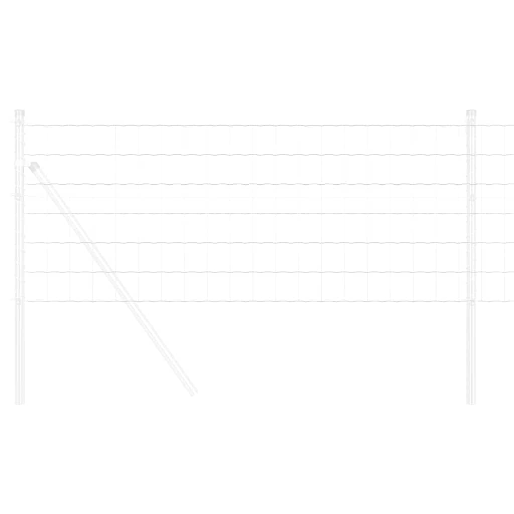 Euro Fence 0.4 x 50 m PVC-coated iron Galvanised Steel 0.6 m 75 x 100 mm