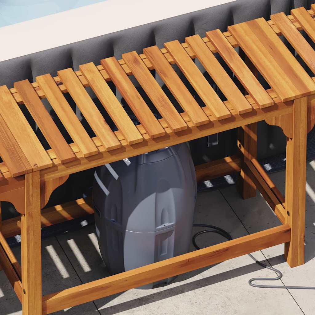 Hot Tub Surround Solid Acacia Wood Brown 230 cm 230 cm