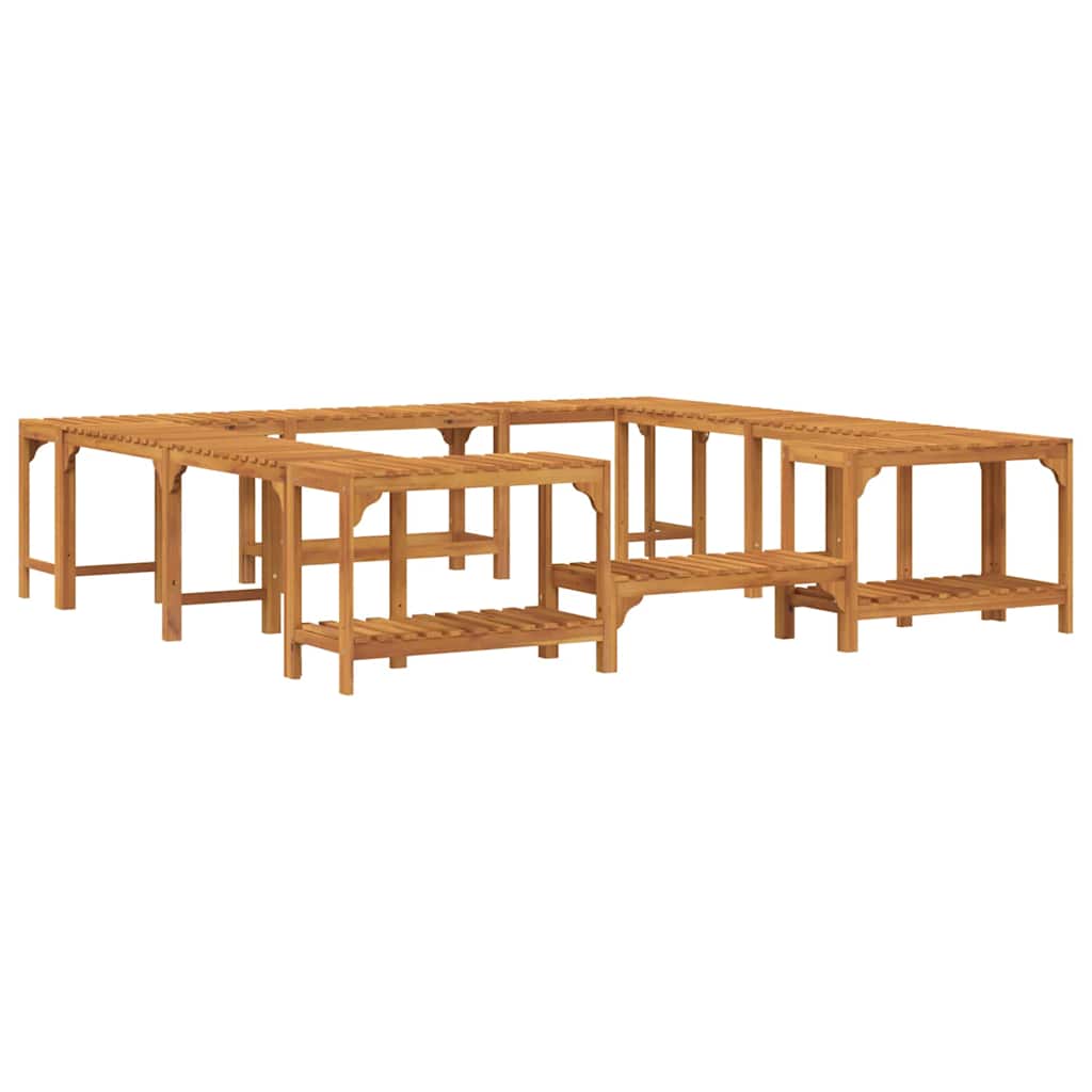 Hot Tub Surround Solid Acacia Wood Brown 230 cm 230 cm