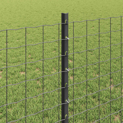 Embedded Fence Post Grey Powder-Coated Steel Steel/grey 120 cm 11