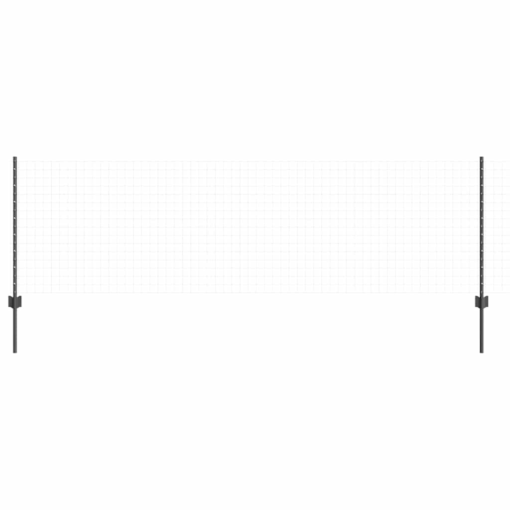 Embedded Fence Post Grey Powder-Coated Steel Steel/grey 120 cm 11