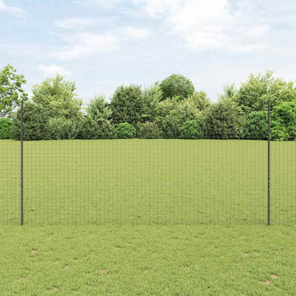 Embedded Fence Post Grey Powder-Coated Steel Steel/grey