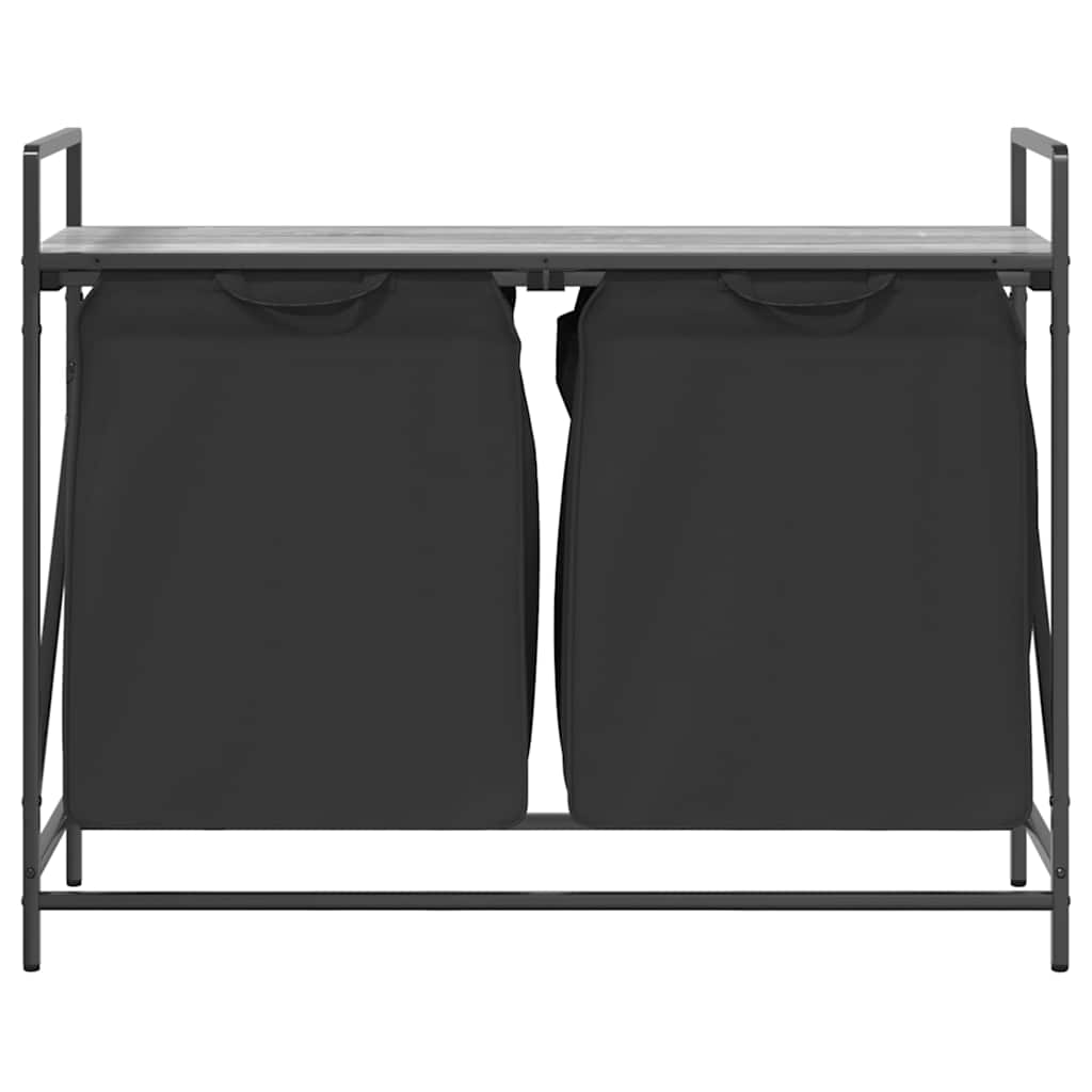 Laundry Basket 1 Compartment with Shelf Grey sonoma