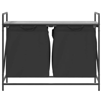 Laundry Basket 1 Compartment with Shelf Grey sonoma