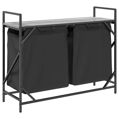 Laundry Basket 1 Compartment with Shelf Grey sonoma