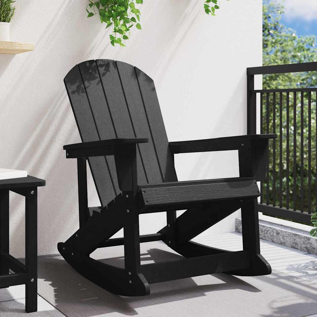 Adirondack Rocking Chair HDPE Black