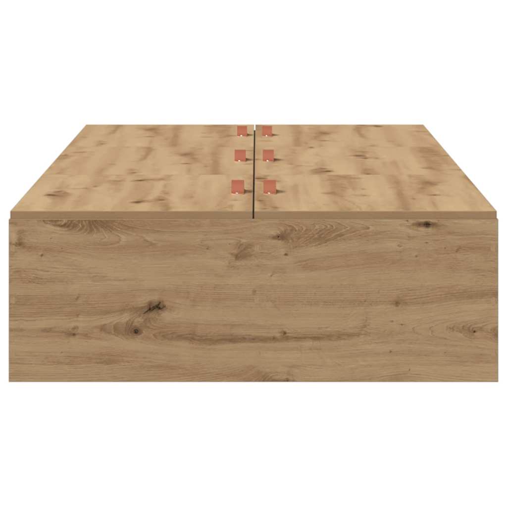 vidaXL Storage Bed Frame Artisan Oak 100 x 200 cm Engineered Wood 6