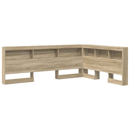 Storage Headboard Engineered Wood Length 190 cm Width 135 cm Sonoma oak
