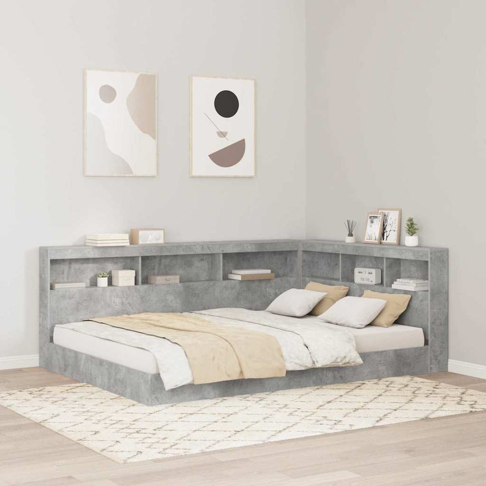 vidaXL Storage Headboard Engineered Wood Length 190 cm Width 135 cm