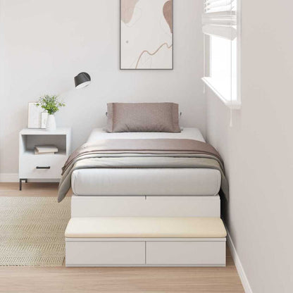 vidaXL Storage Bed Frame with Drawer 80 cm Engineered Wood Length 200 cm White