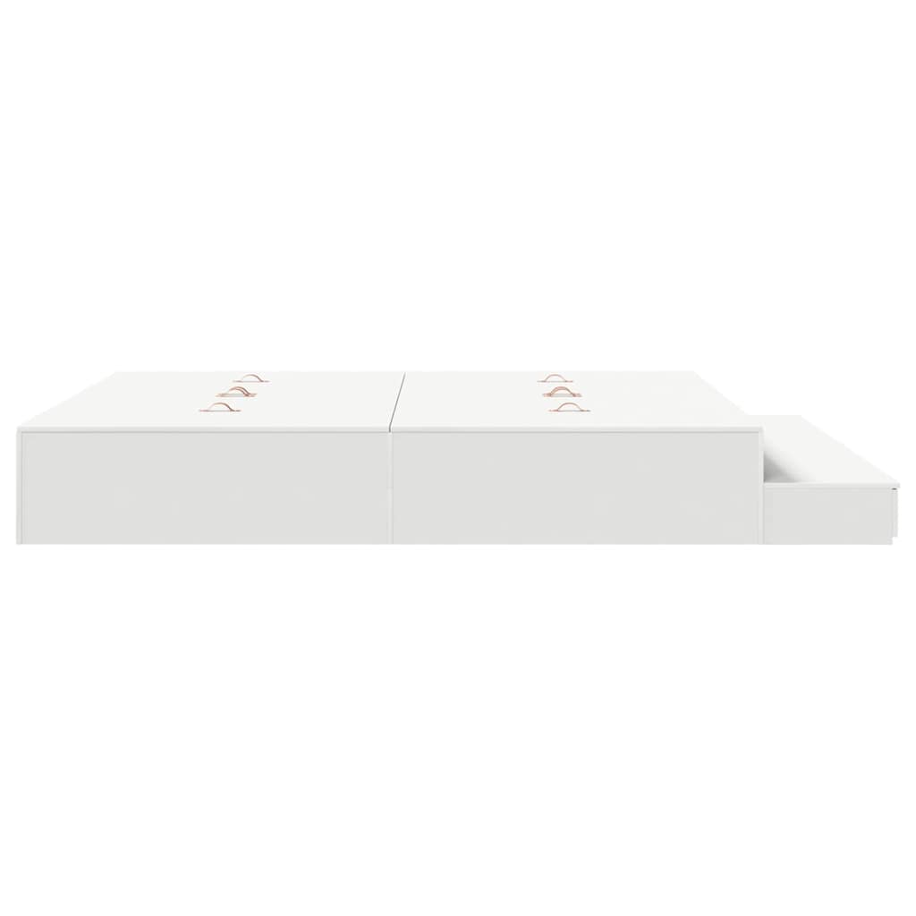 vidaXL Storage Bed Frame with Drawer White 200 cm Engineered Wood 6