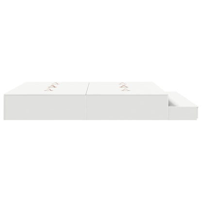 vidaXL Storage Bed Frame with Drawer White 200 cm Engineered Wood 6