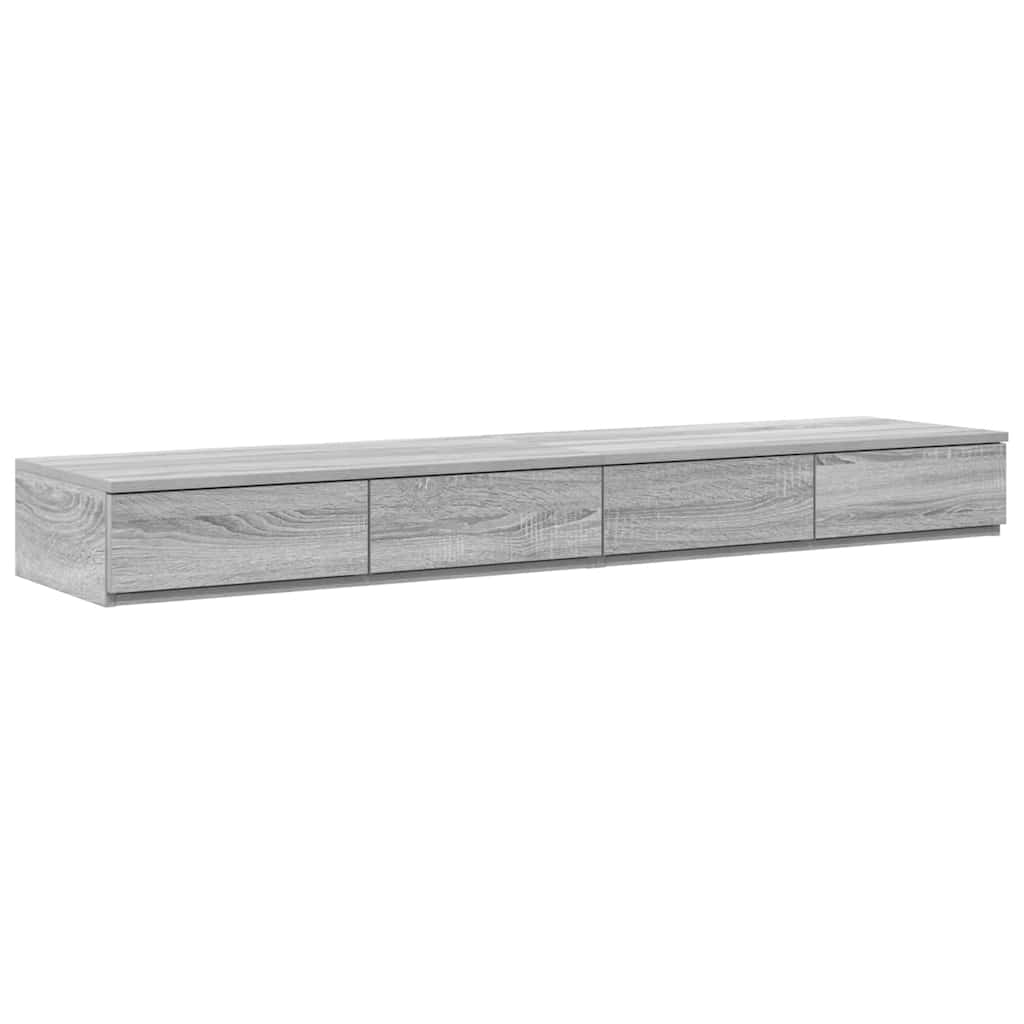 vidaXL Storage Bed Frame with Door Grey Sonoma 160 cm Engineered Wood 5