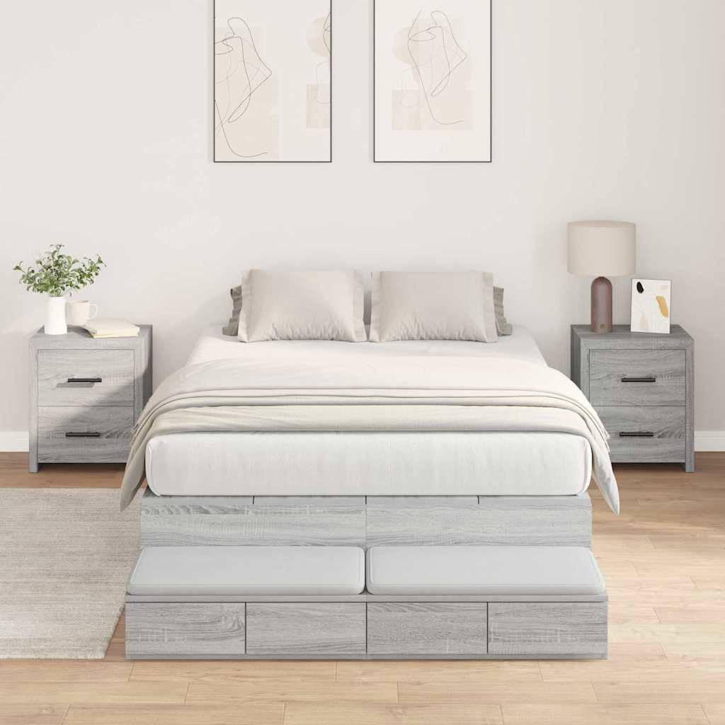 vidaXL Storage Bed Frame with Drawer 120 cm Engineered Wood Length 190 cm