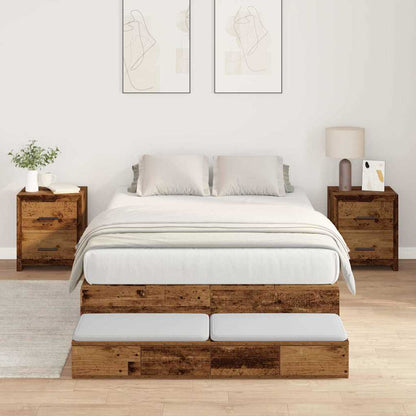vidaXL Storage Bed Frame with Drawer 120 cm Engineered Wood Length 190 cm