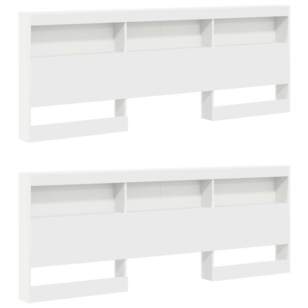 vidaXL Bookcase Bed with Shelf White 180 x 200 cm Engineered Wood 4