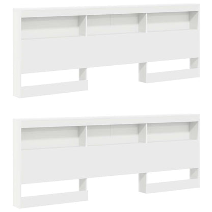 vidaXL Bookcase Bed with Shelf White 180 x 200 cm Engineered Wood 4